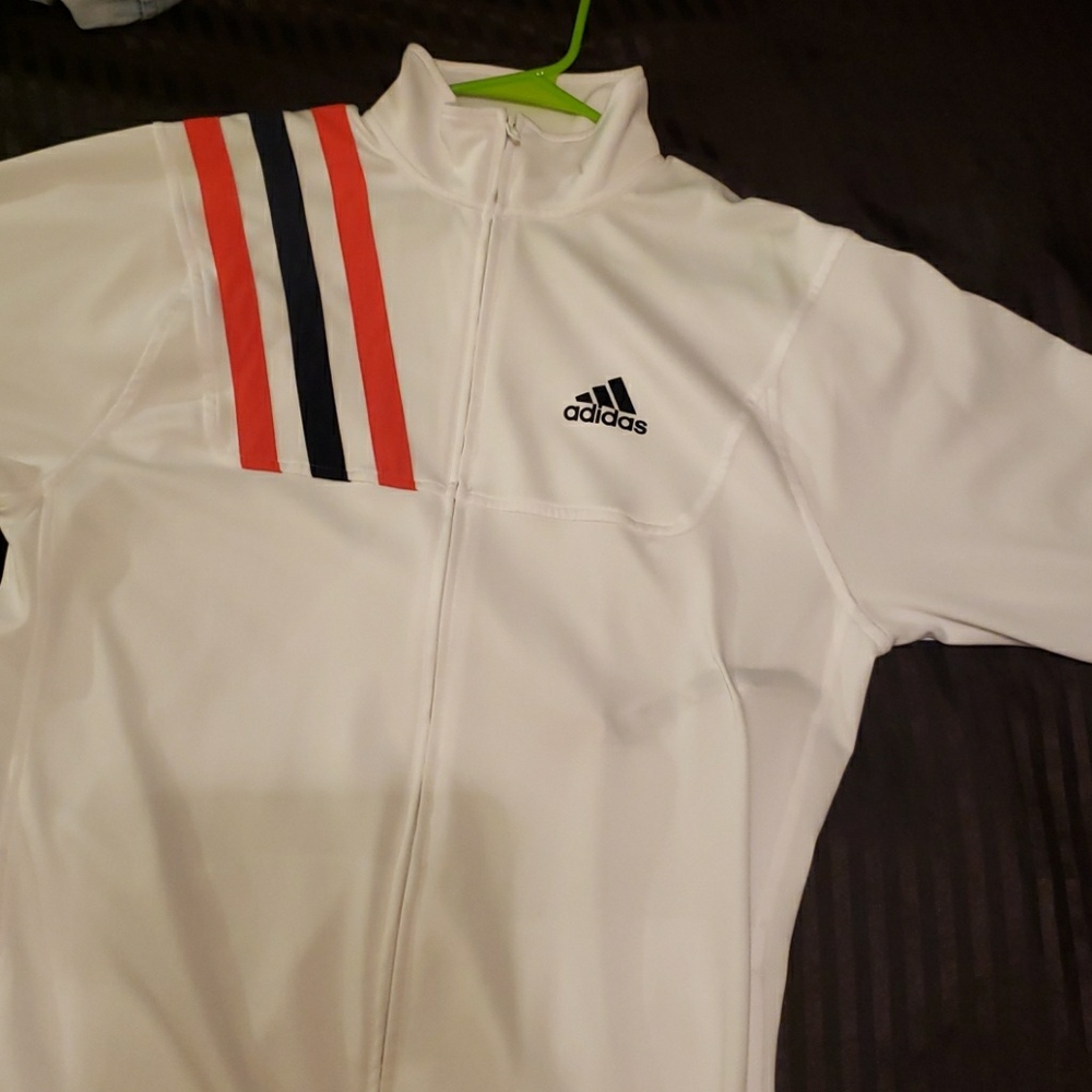 Adidas Climalite Athletic White Zip Up Jacket